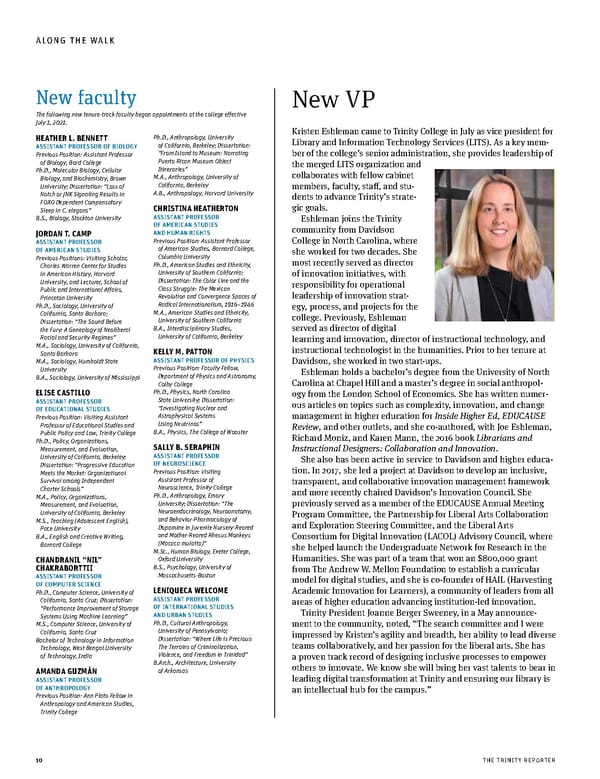 The Trinity Reporter, Fall 2021 - Page 12