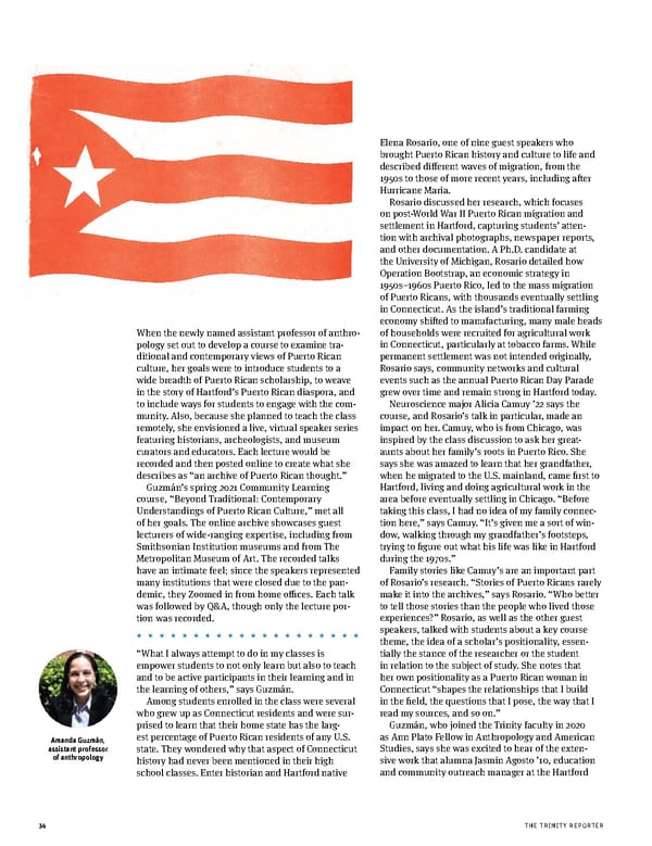 The Trinity Reporter, Fall 2021 - Page 36