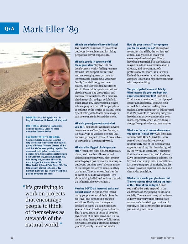 The Trinity Reporter, Fall 2021 - Page 62