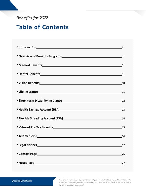 Benefits Guide - Contemporary Style Template - Page 2