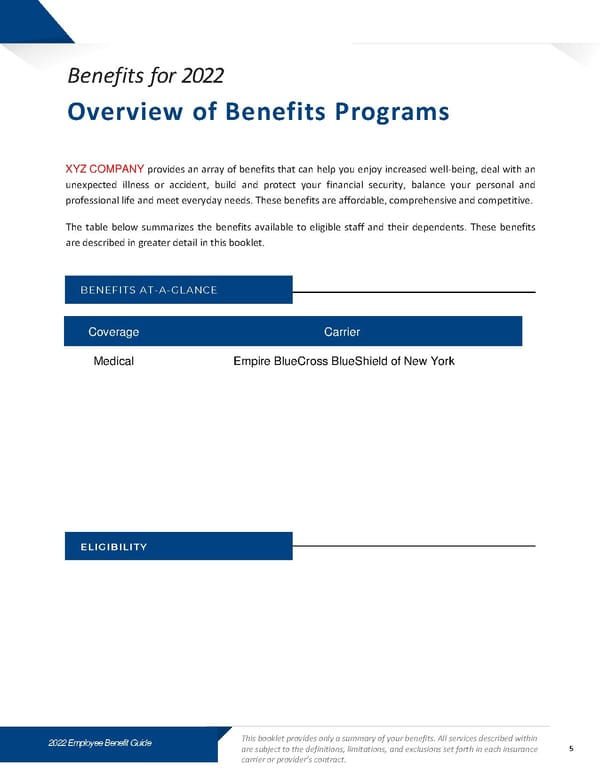 Benefits Guide - Contemporary Style Template - Page 5