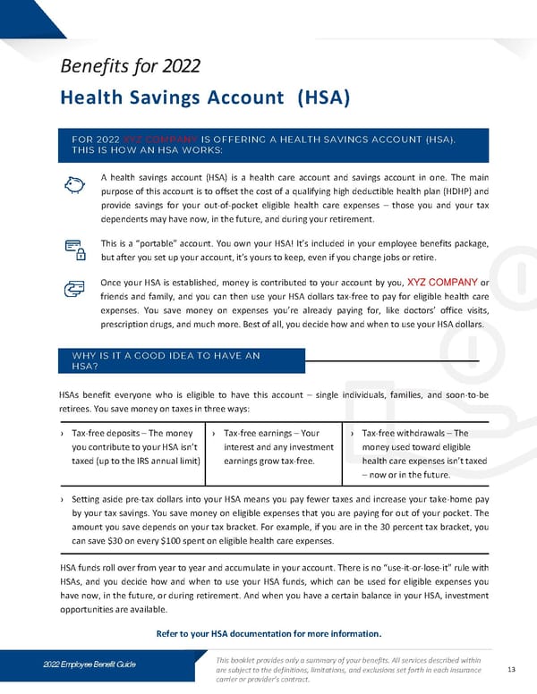 Benefits Guide - Contemporary Style Template - Page 13