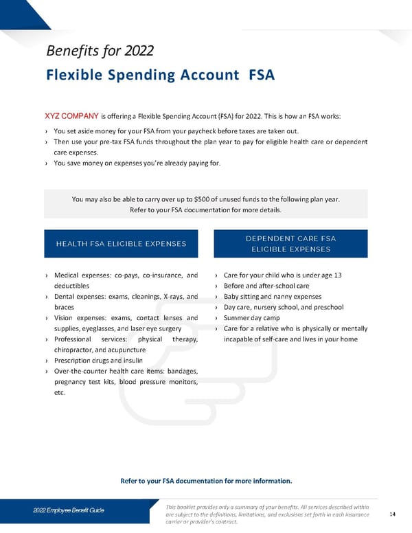 Benefits Guide - Contemporary Style Template - Page 14