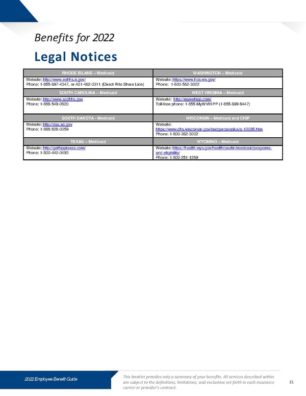 Benefits Guide - Contemporary Style Template - Page 21